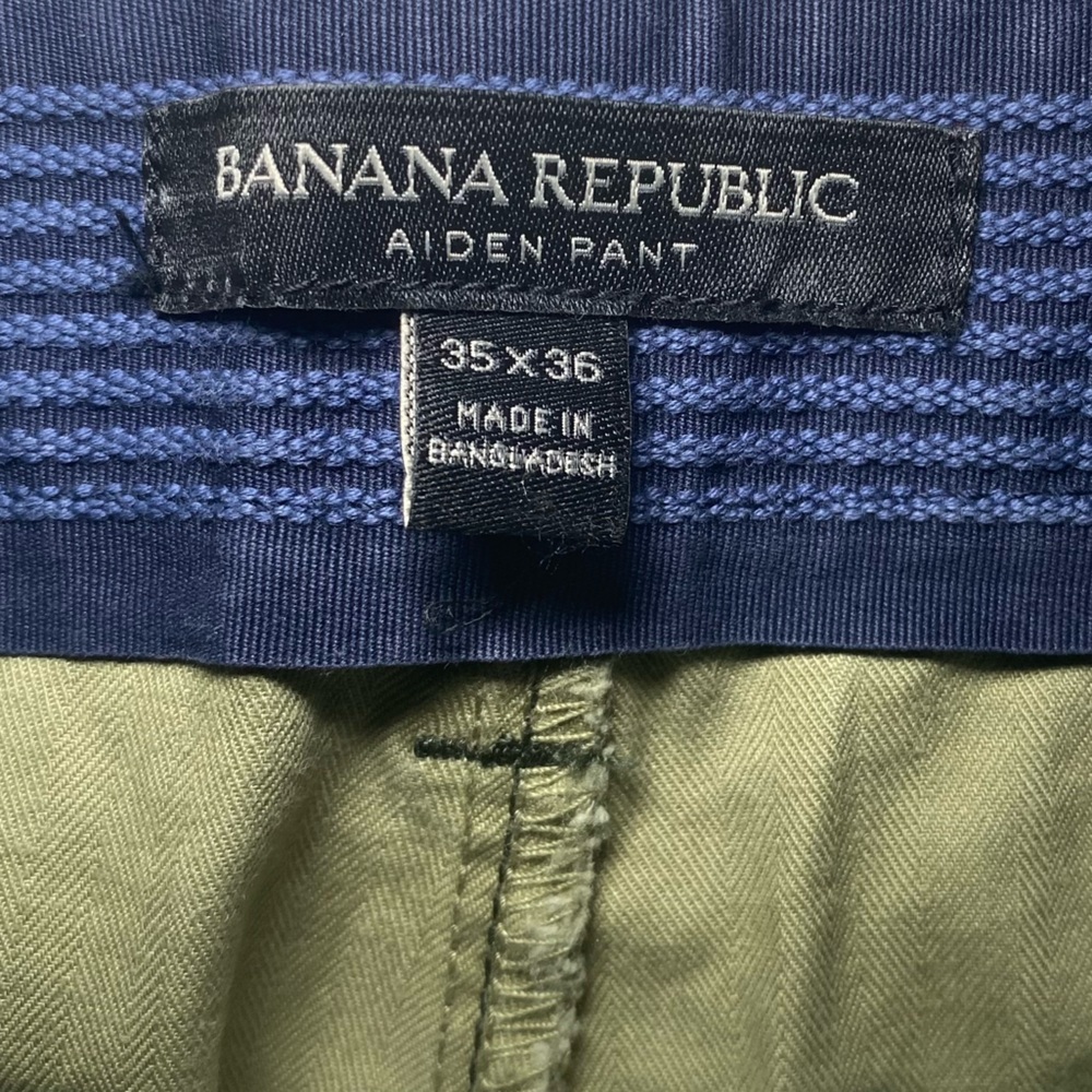 Banana Republic Aiden Pant Dark Green Chinos Khakis Men’s Size 35X36 Workwear - Picture 3 of 5